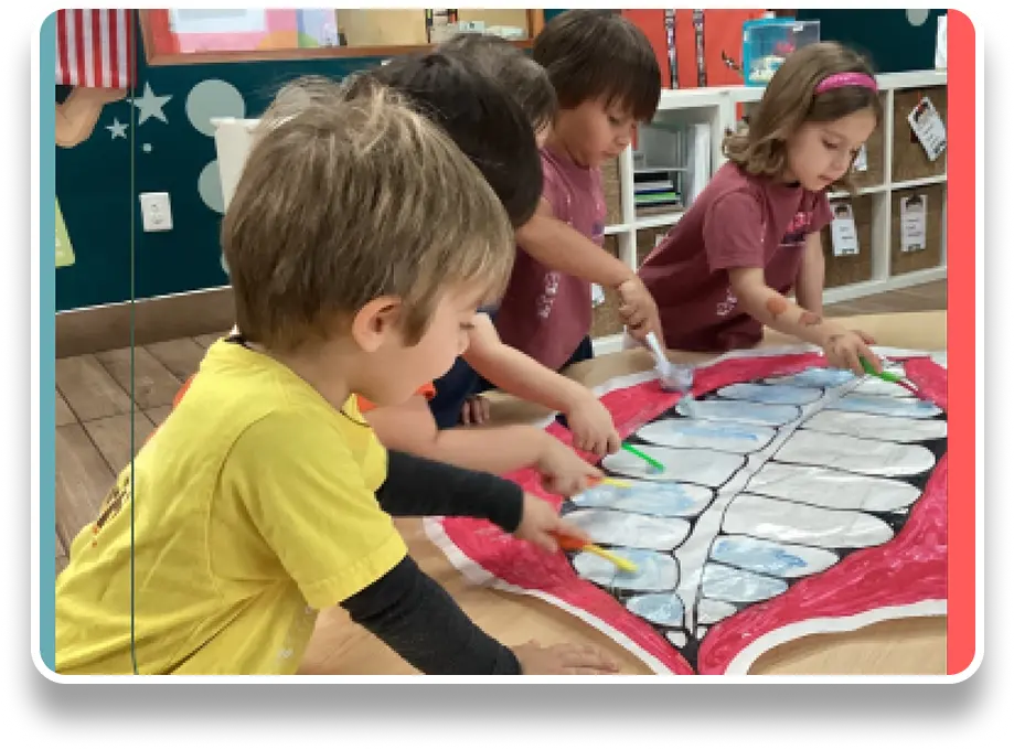 Kids learning and playing at Tiniciti Preschool